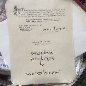 Archer Vintage 50' Nylon Stockings 3 Pairs Brow White Regular Long 9/9.5